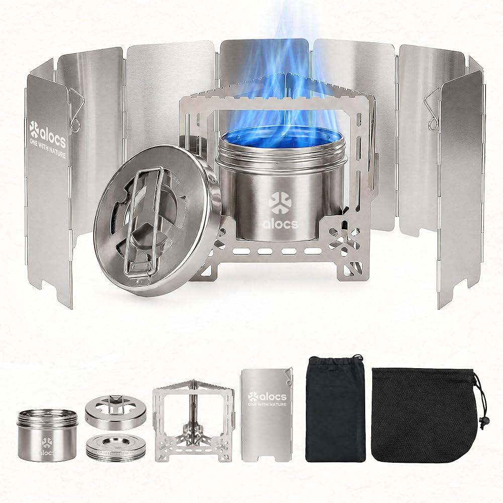 Alcohol Stove + Windscreen Set